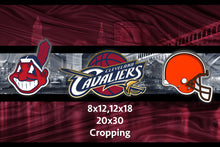 Cleveland Sports Teams Poster 2, Cleveland CAVALIERS, Cleveland INDIANS, Cleveland BROWNS, Cavs