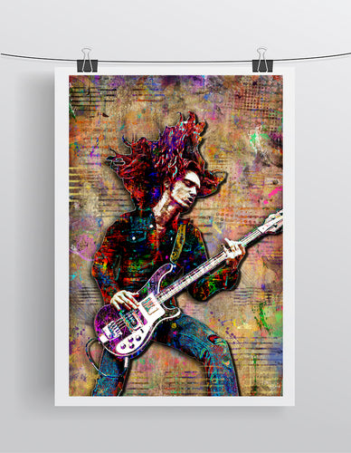 Cliff Burton Poster, Metallica Gift, Metallica Tribute Fine Art