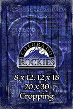 Colorado Rockies Poster, Colorado Rockies Artwork Gift, Rockies Layered Man Cave Art
