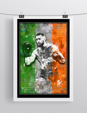 Conor McGregor Poster, Conor McGregor Gift, Conor McGregor Colorful Layered Tribute Fine Art, Irish Flag