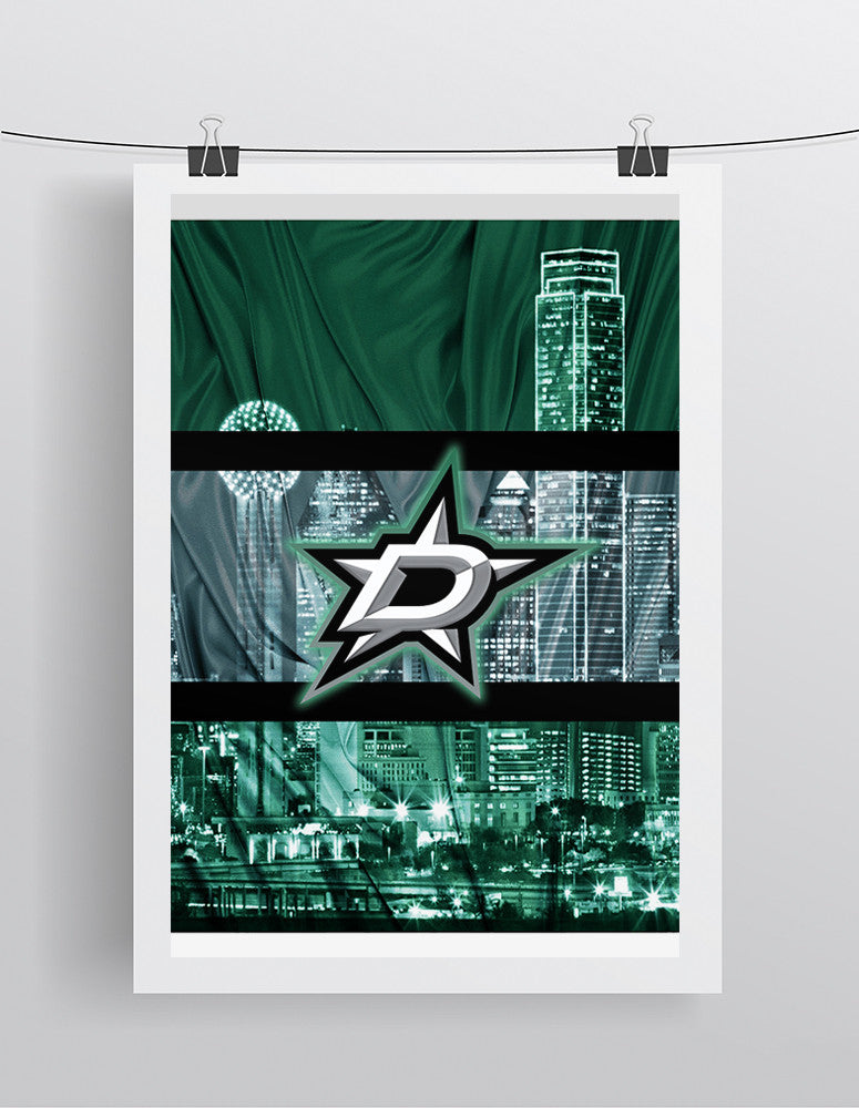 Dallas Stars Hockey Flag Poster, Dallas Stars Hockey Flag Man Cave Gif –  McQDesign