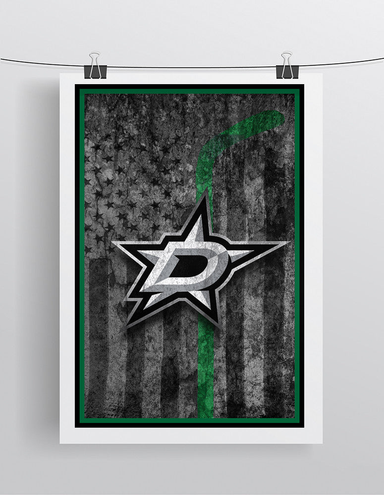 Dallas Stars Hockey  Flag Poster, Dallas Stars Hockey Flag Man Cave Gift, Dallas Stars Hockey