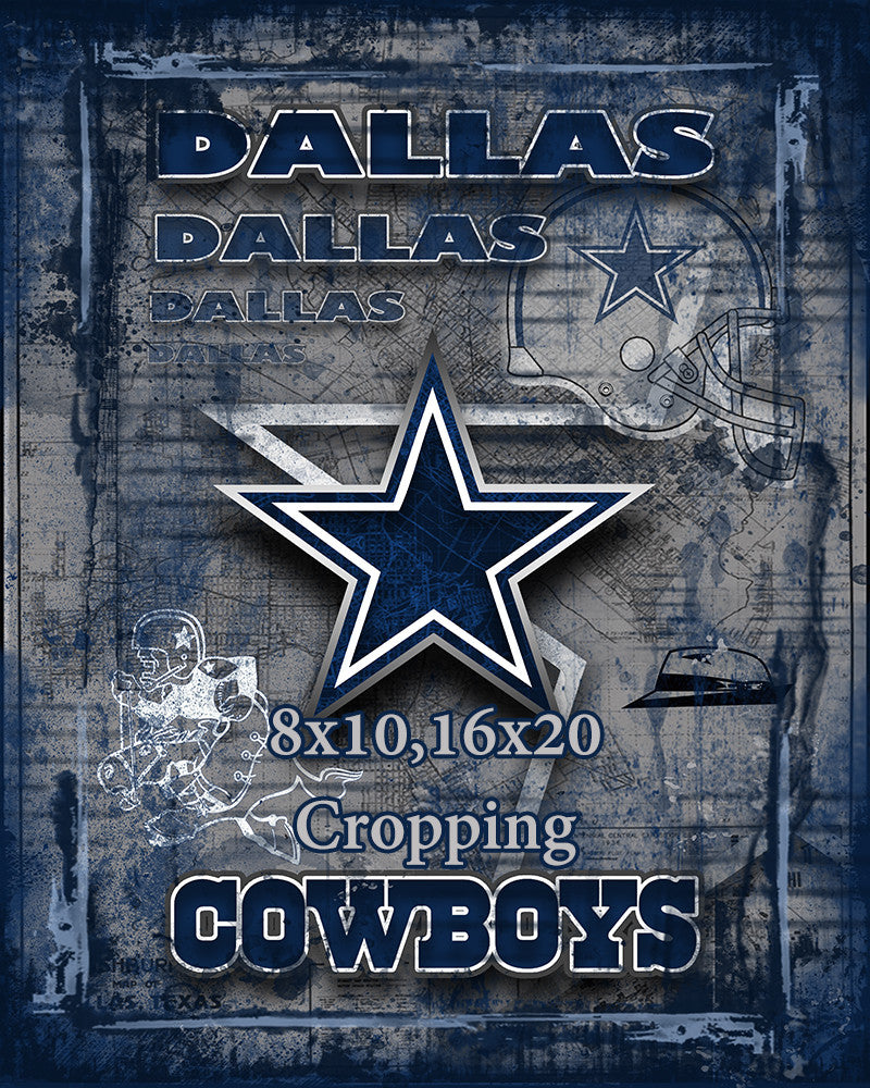 Dallas Cowboys Football Poster, Dallas Cowboys Gift, Dallas
