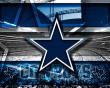 Dallas Cowboys Football Stadium Poster, Dallas Cowboys Gift, Dallas Cowboys Map Art