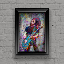 Dave Grohl Foo Fighters Gray Poster, Dave Grohl Tribute Gift, Dave Grohl Art