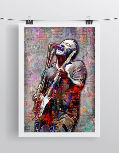 Dave Matthews Poster, Dave Matthews Band Gift 2, Dave Matthews Colorful Layered Tribute Fine Art