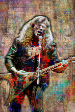 Dave Mustaine Poster, Dave Mustaine of Megadeth Portrait Gift, Megadeth Tribute Fine Art
