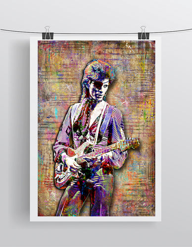 David Bowie Poster, David Bowie Ziggy Stardust Tribute Fine Art