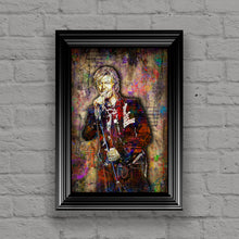 David Bowie Poster, David Bowie Portrait Gift, David Bowie Colorful Layered Tribute Fine Art