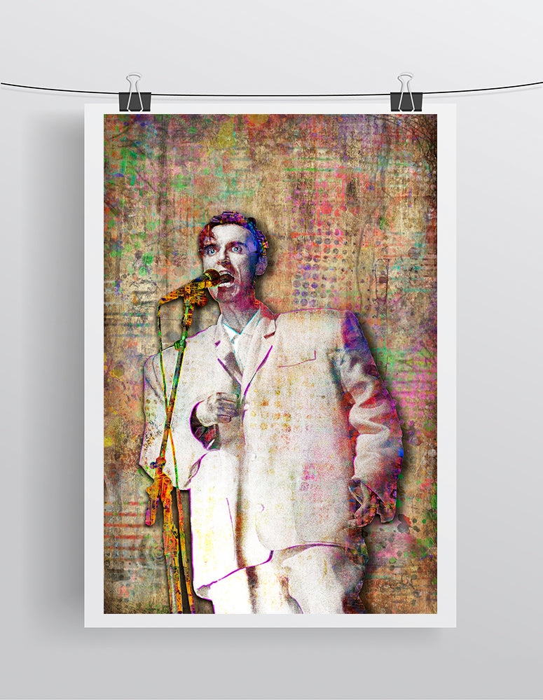 David Byrne Poster, Talking Heads David Byrne Gift, David Byrne