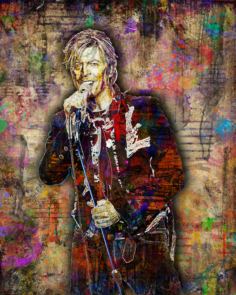 Sunsightly Wandposter David Bowie kunst canvas poster zwart en wit mode poster muurschilderingen voor woonkamer decoratie slaapkamer (50×70cm Sunsightly Wandposter David Bowie kunst canvas poster zwart en wit mode poster muurschilderingen voor woonkamer decoratie slaapkamer (50×70cm