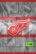 Detroit Red Wings Poster, Detroit Red Wings White and Red Hockey Print, Red Wings Man Cave Art, Red Wings