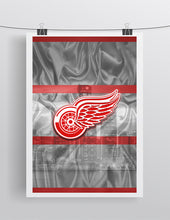 Detroit Red Wings Poster, Detroit Red Wings White and Red Hockey Print, Red Wings Man Cave Art, Red Wings