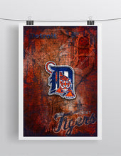 Detroit Tigers Poster, Detroit Tigers Artwork Gift, Tigers Layered Man Cave Art