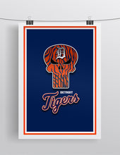 Detroit Tigers Punisher Poster, Detroit Tigers Punisher Logo Artwork Gift, Tigers Punisher Man Cave Art