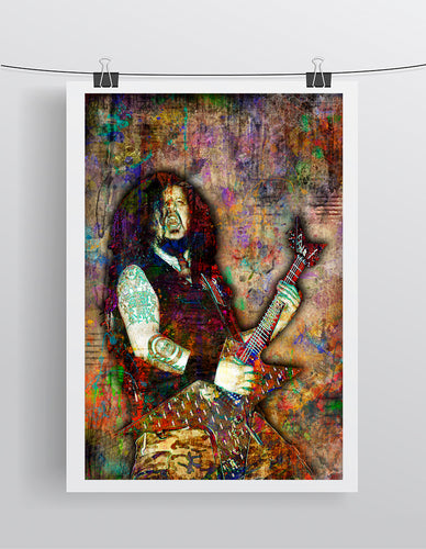 Dimebag Darrell Poster, Dimebag Darrell Gift, Pantera Tribute Fine Art