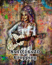 Dolly Parton Poster, Dolly Parton Portrait Gift, Dolly Parton Tribute Fine Art