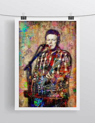 Don Henley Poster, Don Henley of the Eagles Gift, Don Henley Colorful Layered Tribute Fine Art