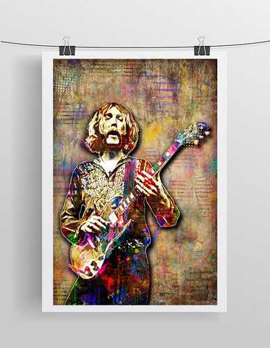 Duane Allman Poster, Allman Brothers Gift, Duane Allman Colorful Fine Art