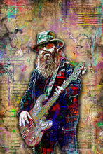ZZ Top Poster, Dusty Hill  of ZZ Top Gift, ZZ Top Tribute Fine Art