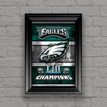 Philadelphia Eagles Super Bowl Championship 2018 Poster, Philadelphia Eagles Artwork, EAGLES Skyline