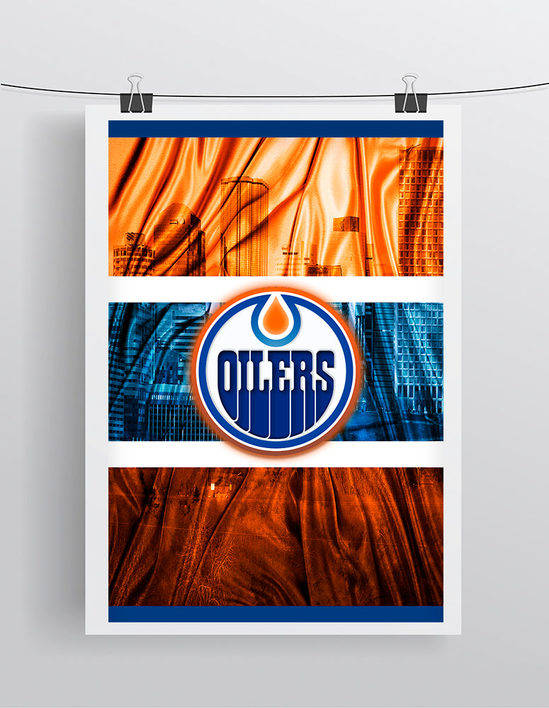 Edmonton Oilers Hockey Poster, Edmonton Oilers Hockey Print Bruins Gift, Man Cave
