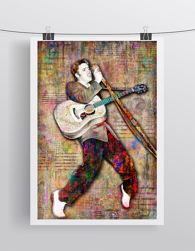 Elvis Presley Poster, Elvis Dancing Tribute Fine Art – McQDesign