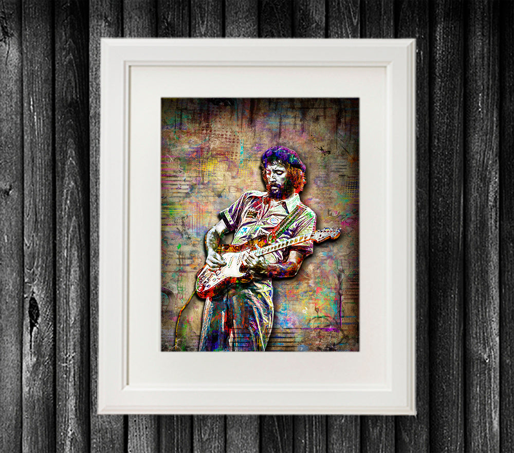 Eric Clapton Journeyman Pretending Rare Original Promo Poster Ad Framed!