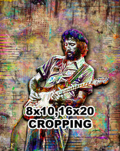 Eric Clapton Poster, Eric Clapton Portrait Gift, Derek and The Dominos Tribute Fine Art