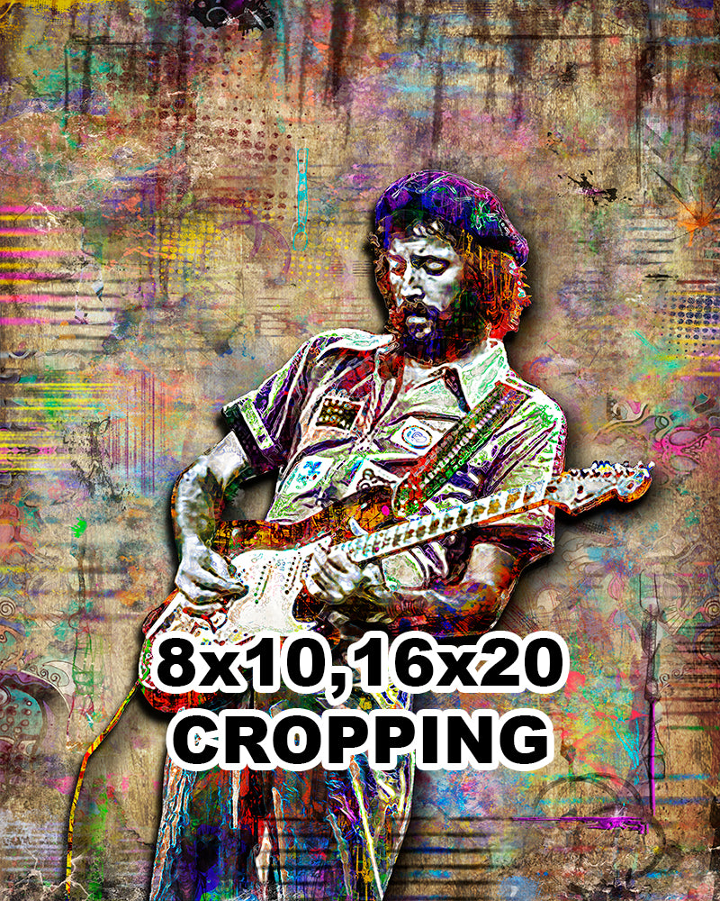 Eric Clapton Poster, Eric Clapton Portrait Gift, Derek and The