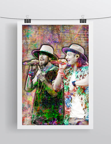 Florida Georgia Line Poster, Florida Georgia Line Gift, Florida Georgia Line Tribute Fine Art