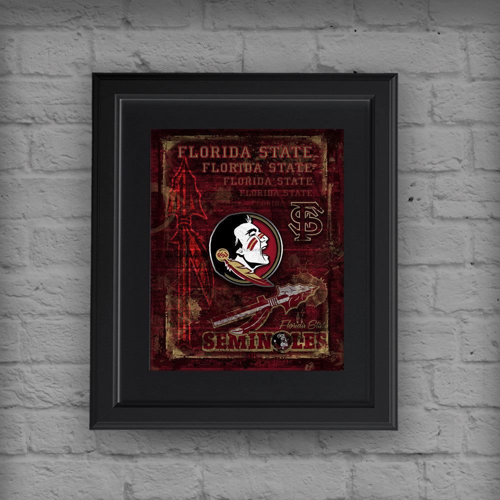 Fsu Poster Florida State Seminoles Poster, Florida State Gift, Seminoles Man Cave ...
