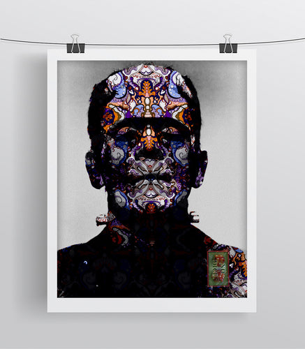 Frankenstein Poster, Frankenstein Classy Frank Pop Art Gift, Frankensteins Monster Fine Art