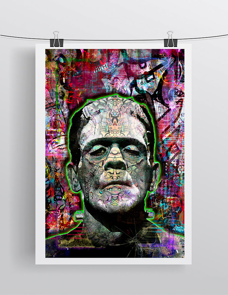 Frankenstein 22 Poster, Frankenstein's Monster Tribute Fine Art