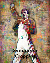 Freddie Mercury of Queen Poster 2, Freddie Mercury Portrait Gift, Queen Tribute Fine Art