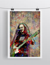 Geddy Lee Poster, Rush Portrait Gift, Geddy Lee Colorful Layered Tribute Fine Art
