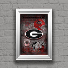 Georgia Bulldogs Poster, George Bulldogs Gift, University of Georgia Man Cave, Georgia Bulldogs Print