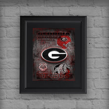 Georgia Bulldogs Poster, George Bulldogs Gift, University of Georgia Man Cave, Georgia Bulldogs Print