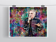Gerard Way of My Chemical Romance Colorful Poster, Gerard Way Tribute Fine Art