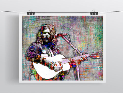 Glenn Frey of Eagles Poster, Glenn Frey Gift, Eagles Young Tribute Fine Art