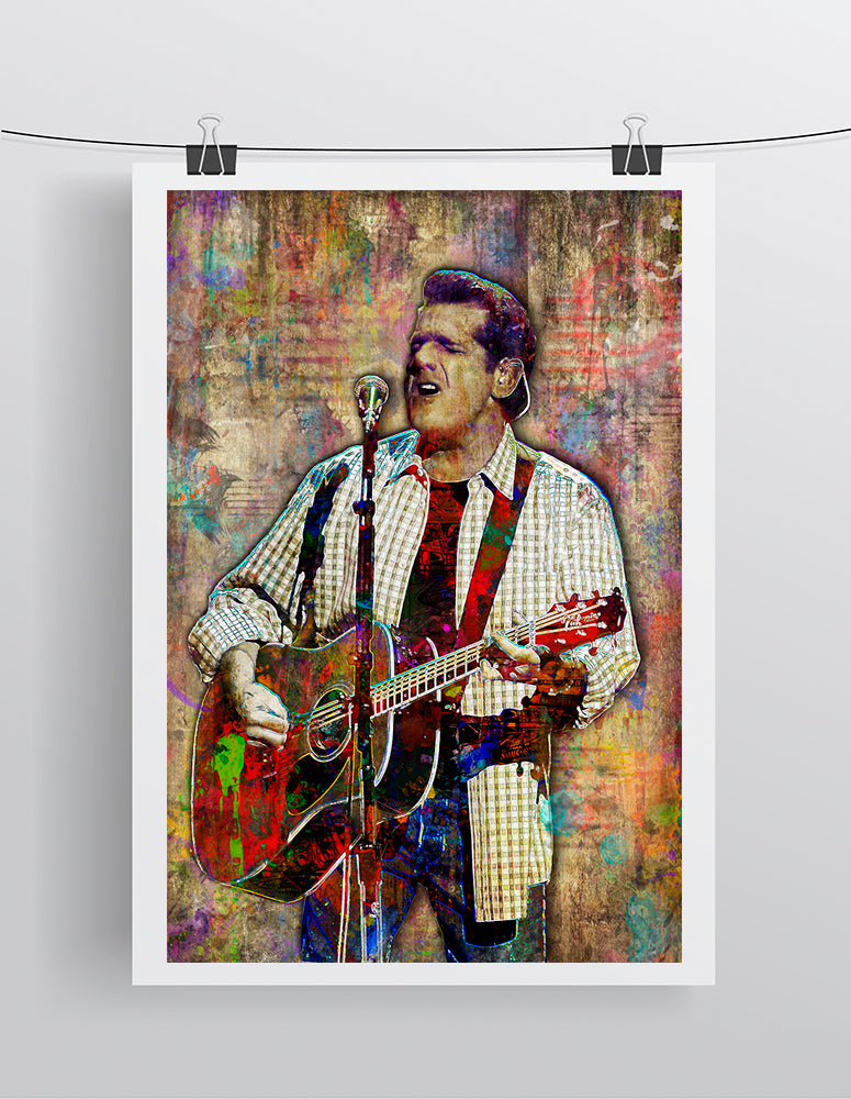 Glenn Frey of Eagles Poster, Glenn Frey Gift, Eagles Colorful Tribute Fine Art