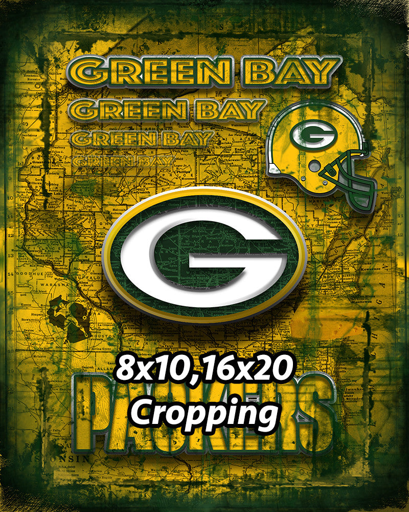 Green Bay Packers Football Poster, Green Bay Packers Man Cave Gift, Pa ...