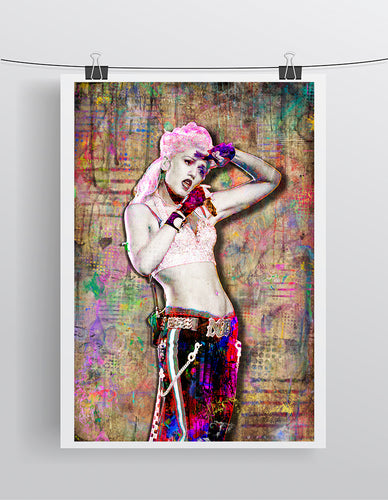 Gwen Stefani of No Doubt Poster, Gwen Stefani Tribute Fine Art