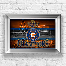 Houston Astros Poster 2017 World Series Championship Poster, Astros Man Cave Art