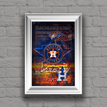 Houston Astros Poster, Houston Astros Artwork Gift, Astros Layered Man Cave Art