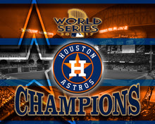 Houston Astros Poster 2017 World Series Championship Poster, Astros Man Cave Art