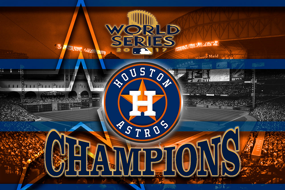 2017 and 2022 Houston Astros World Series Champions Framed 