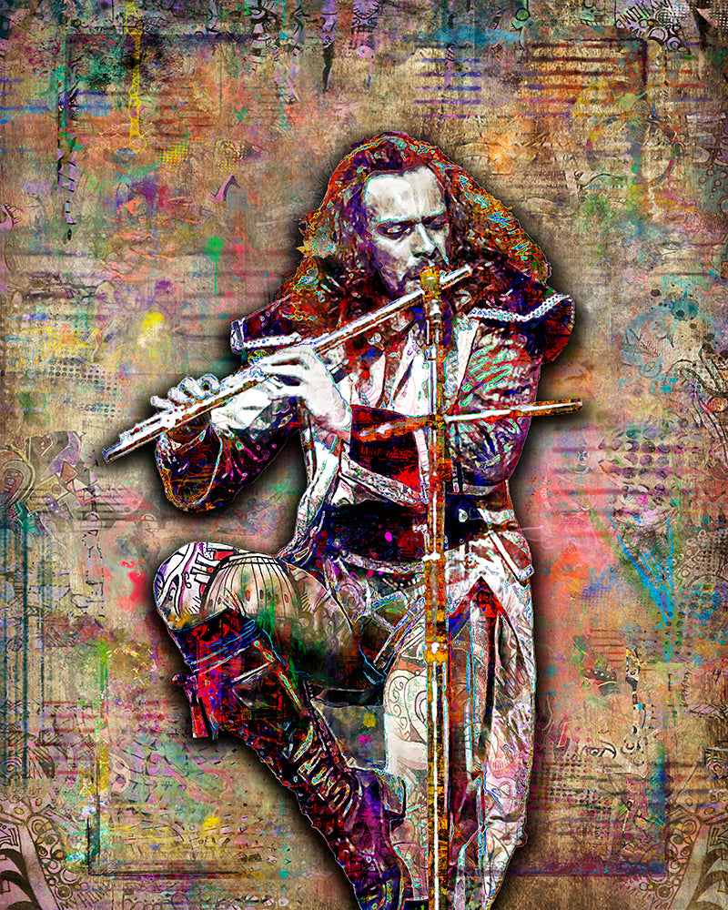 Ian Anderson Poster, Jethro Tull Gift,Ian Anderson of Jethro Tull Trib ...