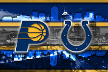 Indianapolis Sports Teams Poster, Indiana Sports Print,Indianapolis Colts, Indiana Pacers