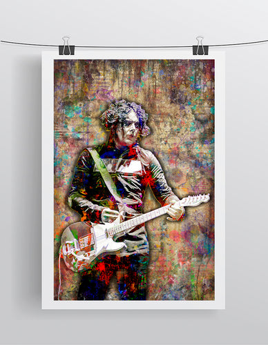 Jack White Poster, Jack White of The White Stripes Gift, Jack White Tribute Fine Art